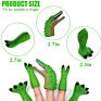 Rubber Material Dinosaur Finger Puppets Toys Educational Bath Toy Realistic Tiny Hand Finger Puppet for Toddlers and Kids