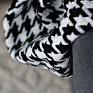 S5559 Houndstooth Jacquard Knitted Blanket Scarf Classic Black and White Sofa Bed Decorative Luxury Blankets