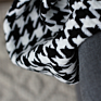 S5559 Houndstooth Jacquard Knitted Blanket Scarf Classic Black and White Sofa Bed Decorative Luxury Blankets