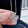 S925 Silver Set Cross Necklace Pendant Women and Men Pendants Jewelry Accessories
