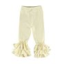 Sales Toddler Ruffle Leggings Solid Color Triple Cotton Kids Clothing Girls Ruffle Pants