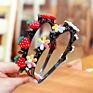 Sandro Children's Flower Fruit Headband with Clips Kids Designer Star Headband Red Strawberry