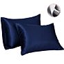 Satin Pillowcase for Hair and Skin Slip Cooling Satin Pillow Covers with Envelope Closure 2 Pack Silk Pillow Case