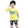 Sbart Printed Long Sleeve Rash Guard Boys Two Piece Swim Shirt for Kids Swimming Surfing Suit Swimsuit for Boy