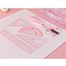 School Compass and Geometry Rulers Cute Girl Stationery Student Drawing Compass Geometry Math Drafting Tools