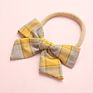 plaid bow knot headbands for baby