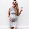 Seefoun Women Nursing Tops Maternity Maxi Dresses Striped Short Sleeve T-Shirt plus Size S-2Xl Casual Maternity Dress