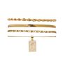 Sell Snake Bone Hip Hop 18K Gold Plated Queen Pendant Geometric Handmade Anklet