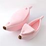 Semi Open Cute Banana Design Warm Super Soft Sofa Playing House Banana Cat Bed for Pets Indoor Sleeping