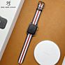 Service Genuine Leather Stitching Silicone Rubber Watch Band