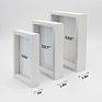 Set of 3 Mdf Home Decor Picture Photo Frame White 3D Deep Shadow Box Display Case