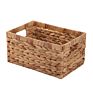 Set of 3 Natural Water Hyacinth Storage Bins Rectangular Basket