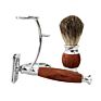 Shaving Tools Set Pure Badger Shaving Brush Double Edge Safety Razor Stainless Steel Stand 3 in 1 Shaving Kit