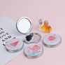Shiny Crystal Liquid Quicksand Fruit Watermelon Mirror Starry Card Catcher Blueberry Strawberry Maiden Series Pocket Mirror