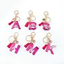 Shiny Sequin Resin Initial Keychain for Women Purse Charm Alphabet Key Ring Letter A-Z Key Chain
