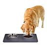 Silicone Double Dog Bowl Pet Pad Pet Feeding Bowl Non-Slip Leakproof Dual-Use Pet Mat Black Grey