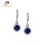 Silver Jewelry Blue Sapphire Stone 925 Earring Marquise Dangle Drop Earrings Womens Earrings Trending