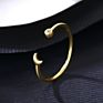Silver Open Stackable 925 Sterling Jewelry Adjustable Cz Gold Moon Gift Engagement Women Dilver Wedding Simple Ring