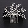 Silver Pearl Crystal Wedding Hair Combs Hair Accessories Bride Bridesmaid Jewelry for Women