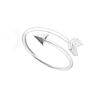 Silver Plated Arrow Adjustable Rings for Women Punk Geometric Open Finger Ring Cute Wedding Jewelry Gift (Kr151)