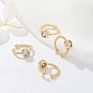 Simple Design 14K Gold Plated Inlaid Zircon Ear Cuff