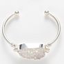 Simple Jewelry Sets Bracelet Natural Stone Inlaid Gold Color Druzy Quartz Crystal Cluster Bracelet