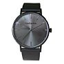 Simple Man Watches Black Stainless Steel Leather Strap Men Watch Black