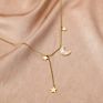 Simple Stainless Steel Choker Necklace Star Moon Necklace Shell Necklace Accessories