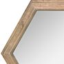 Simply Hangs Geometrical Hexagon Woodframe Wall Mirror to Make up for the Family Mirror
