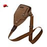 Single Shoulder Men Chest Bag Khaki Insulated Canvas Retro Travel Crossbody Sling Bag for Daily Use