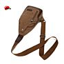 Single Shoulder Men Chest Bag Khaki Insulated Canvas Retro Travel Crossbody Sling Bag for Daily Use