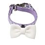 Slide on Collar White Bow Ties for Dog Pets Adjustable Mini Bowties