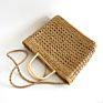 Sling Shoulder Handicrafts Woven Wicker Flax Weave Picnic Beach Rattan Straw Bag