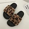 Slipper Casual Non-Slide Mentallic Leopard Large Size Sewing Thresd Slippers for Women's