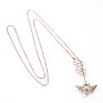 Small Animal Bee Hive Plated 18K Gold Simple Ladies Sweater Necklace