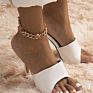 Small Butterfly Cuban Link Anklet 9Mm Iced Out Cuban Anklets Women Hip Hop Rapper Bling Foot Jewelry