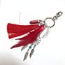 Small Handmade Feather Dream Catcher Keyring Keychain Decor Car Bag Hanging Decoration Pendant Dreamcatcher Gift