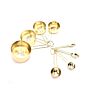 Small Smidgen Metal Stainless Steel Solid Scoop Hanging Brass Copper Rose Gold round Narrow Measuring Cups and Spoons