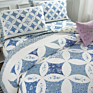 Soft Cotton Polyester Quilted Embroidery King Size Quilt Set
