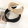 Solid Color Fabric Headband Hairbands Korean Wide Middle Knot Headband