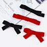 Solid Color Velvet Ribbon Hairpin Korean Women Hair Accessories Bowknot Hair Clip Long Ribbon Bow Hair Clip