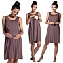 Solid Maternity Tank Dress Women's Casual Sleeveless Maternity Nursing Breastfeeding Dresses