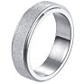 Spinner Ring for Women Anxiety Relief 6Mm Stainless Steel Sand Blast Glitter Finish Rose Gold Silver Rainbow Color Fidget Ring