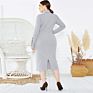 Spring and Autumn Wear Knitted Dress Long Sleeve Stretch Slim High Neck Knitted Dress