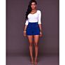 Spring and Women's Style High Waist Button Zipper Shorts Pants