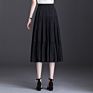 Spring Autumn and Chiffon Skirt Women's Long Skirt High Waist A-Line Skirt