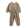 Spring Autumn Thin Fleece Clothing Korean Style Kids Clothing Tracksuits Two Piece Set