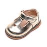 Spring Dress Toddler Baby Genuine Leather Ballet T Bar Sliver and Gold Baby Shoes