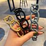Plastic Circles Wide Chain Headbands