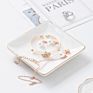 Square round Various Special Shaped White Ceramic Jewelry Dish Trinket Tray Customized Logos